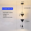 GobekUsa Cone Pendant Light 17W Black White Industrial Kitchen Island Bedside Lamp