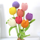 GobekUsa Handmade Knitted Crochet Tulips for Home Decor - Set of 1