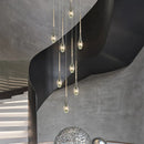 GobekUsa Elegant Crystal Chandelier for Duplex Villa, Restaurant, and Living Room