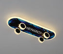GobekUsa Cartoon Skateboard Ceiling Light for Children's Room