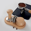 GobekUsa Espresso Distributor Tamper with Stainless Steel Puck Screen & Tamping Station