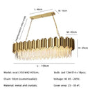 GobekUsa Golden Luxury LED Crystal Chandelier for Hotel Living Room Ceiling Lighting