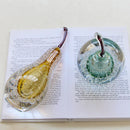 GobekUsa Crystal Glass Apple Pear Ornaments Home Decor Figurines