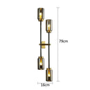 GobekUsa Black Glass Wall Lamp: Modern Retro Nordic Sconce for Living Room Bedroom Decor