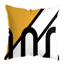 GobekUsa Geometric Deer Print Pillowcase 45x45cm - Yellow Home Decor