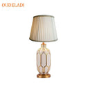 GobekUsa Blue Ceramic Table Lamp | Post Modern American Style | Bedroom Living Room Lighting