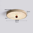 GobekUsa LED Ceiling Light Fixture Yellow Stone White PE Shade Plafond Lamp