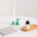 GobekUsa Bunny Rabbit Ceramic Candle Holder for Home Decor