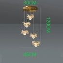 GobekUsa Butterfly LED Chandelier Copper Pendant Light for Bedroom Living Room Decoration