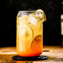 GobekUsa Can-Shaped Aesthetic Drinking Glasses Set with Lid and Straw