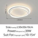 GobekUsa Geometric Square LED Ceiling Light with Remote Control for Study Living Room Bedroom