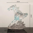 GobekUsa Clear Horse Resin Sculpture Decorative Figurine Home Decoration