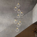 GobekUsa Bubble Crystal Ceiling Pendant Light, LED Villa Staircase Hanging Lamps