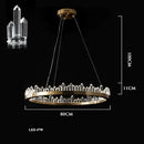 GobekUsa Arrow Crystal LED Chandelier: Modern Living Room Dining Table Bedroom Home Light