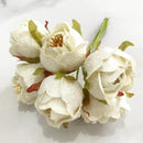 GobekUsa Ivory Flower Cherry Stamen Berries Bundle for DIY Christmas Wedding Decor