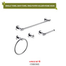 GobekUsa Bathroom Accessories Set: Rose Gold Chrome Hook, Brushed Gold Towel Rack, Stainless Steel Toilet Paper Holder