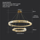 GobekUsa Crystal Gold Ring LED Chandelier for Minimalist Luxury Home Decor