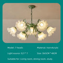 GobekUsa French Retro LED Flower Chandelier for Bedroom, Restaurant, Living Room