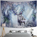 GobekUsa Elk Tapestry Wall Hanging Mystical Starry Sky Home Decor