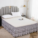 GobekUsa Elastic Band Diamond Lattice Ruffled Bed Skirt for Queen Size Mattress