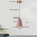GobekUsa Black Terrazzo Stone LED Pendant Lamp Modern Nordic Hanging Lights