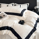 GobekUsa Cotton Jacquard Duvet Cover Set for Queen Double Bed - High End & Cozy