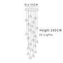GobekUsa Crystal Ball Chandelier: Modern LED Stair Chandelier for Living Room, Kitchen, and Loft