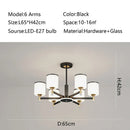 GobekUsa Glass Chandelier: Nordic Modern LED Hanging Light for Living Room and Bedroom