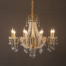 GobekUsa French Pearl Chandelier, Elegant Retro Design for Luxurious Living Spaces