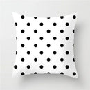 GobekUsa Heart Stripe Pillow Cases | Black & White Polyester Cushion Covers