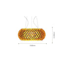 GobekUsa Clear Gold Acrylic Pendant Lights: Modern Living Room Foscarini Caboche Style