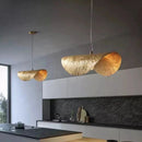 GobekUsa Leaf Light Copper Chandelier Pendant Lamp for Bedside Living Room Dining Bar