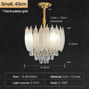 GobekUsa Crystal Feather Chandelier: Luxury French Retro LED Lamp for Living and Dining Room