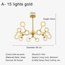 GobekUsa Glass Ball Pendant Chandelier for Living Room Bedroom Dining Room
