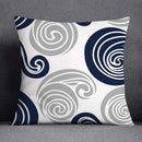GobekUsa Blue Geometric Floral Design Pillowcase - Modern Home Decor Cushion Cover