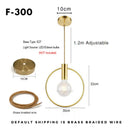 GobekUsa Ins Wind Single Head Pendant Light - Bedroom Dinning Bar Porch Hanging Lamp