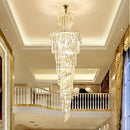 GobekUsa Gold Crystal Duplex Building LED Chandeliers - Luxury Staircase Decoration