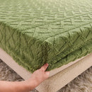 GobekUsa Cozy Tafu Fleece Queen Bed Sheet with Elastic Band