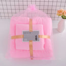 GobekUsa Coral Velvet Bath Towel Set, 2pcs Soft Absorbent Fast Drying Towels
