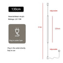 Italian Linear Black Metal & Acrylic Pendant Light