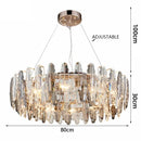 GobekUsa LED Leaf Chandelier: Modern Living Room Decor Lighting for Duplex Rotating Stairs
