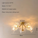 GobekUsa Glass Flower Chandelier Ceiling Light for Bedroom Living Room Hallway Kitchen