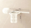 GobekUsa Bathroom Set: Cream White Shelf, Towel Rack, Paper Holder, Brush Holder & Hardware