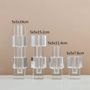 GobekUsa Geometric Glass Vase Stack for Home Decor & Flower Arrangement