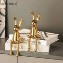 GobekUsa Ceramic Long-Eared Sitting Rabbit Ornament - Luxury Home Decor Accent