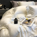 GobekUsa 1000TC Lyocell Fibre Bedding Set with Broadside Embroidery - Soft, Silky & Pure Color