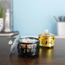 GobekUsa Eid Mubarak Metal Fruit Snack Tray: Castle Tea Tray with Lid