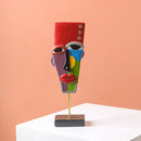 GobekUsa African Abstract Face Monkey Sculpture for Modern Home Decor