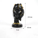 GobekUsa Abstract Face Mask Silence Gold Resin Statue Home Decor Figurine