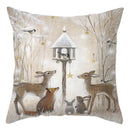 GobekUsa Christmas Soft Plush Cushion Cover Cute Rabbit Deer Pillowcase 45x45cm